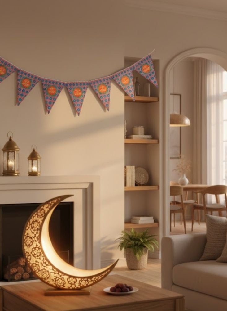 Premium Ramadan Mubarak Decorative Triangle Flag Banner 10 Meter Islamic Festive Decoration - Image 2